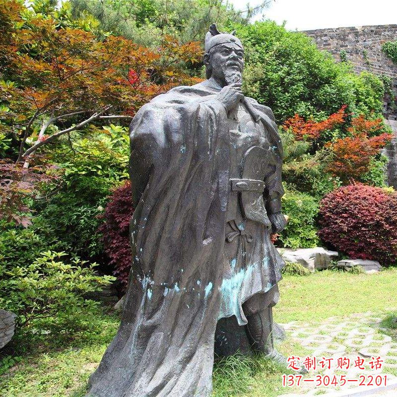 龙岩园林历史人物明太祖朱元璋雕塑