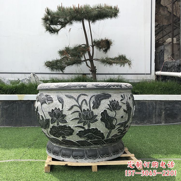 龙岩园林石雕水缸