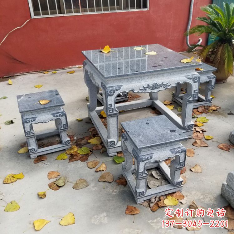 龙岩园林石桌凳