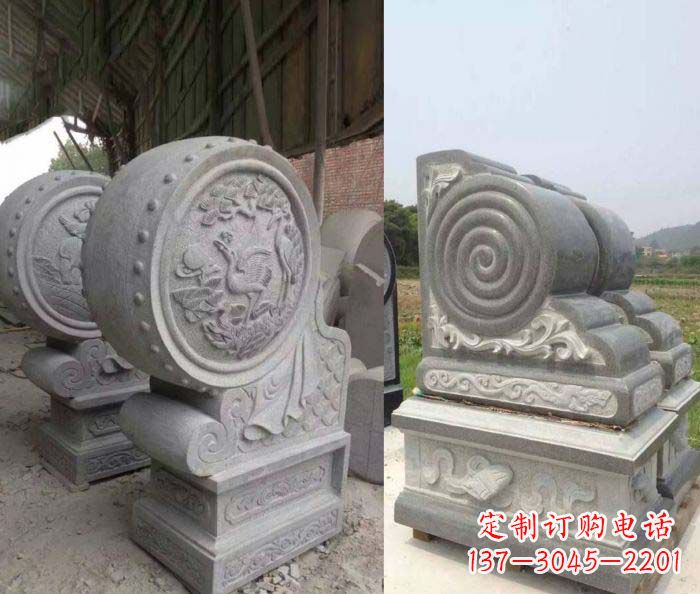 龙岩招财抱鼓石大理石门墩
