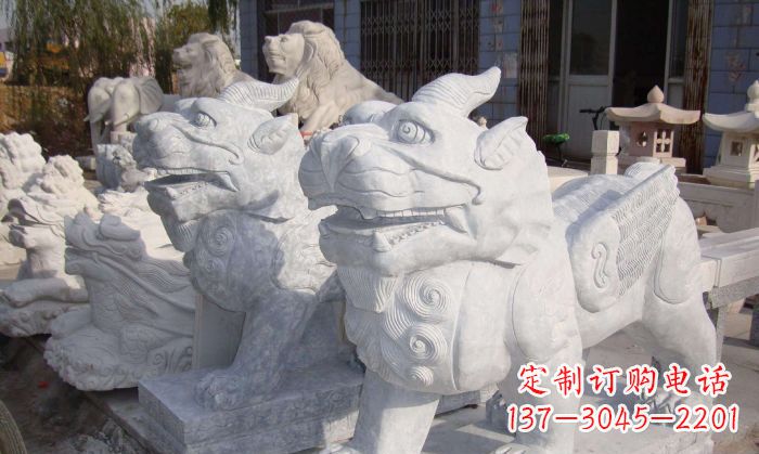 龙岩招财神兽大理石貔貅石雕