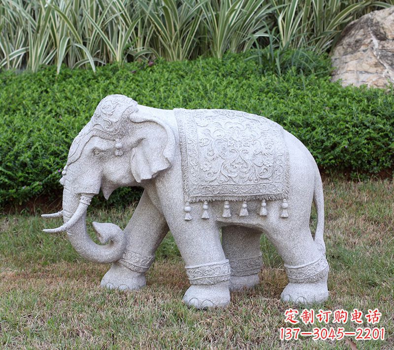 龙岩中式石雕大象