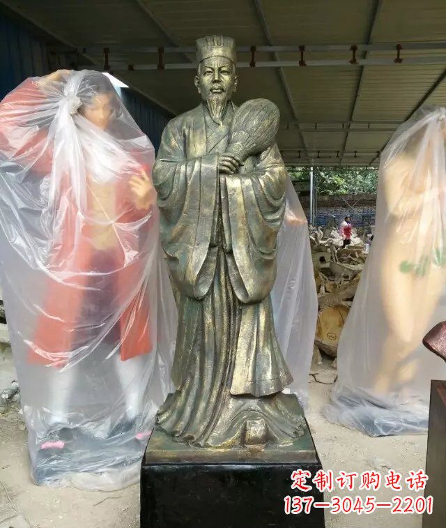 龙岩诸葛亮古代人物铜雕