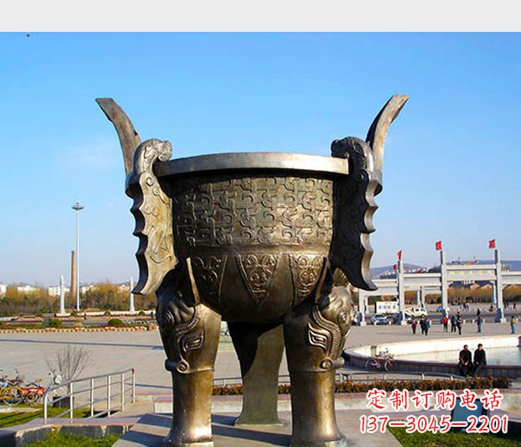 龙岩铸铜广场圆形景观香炉