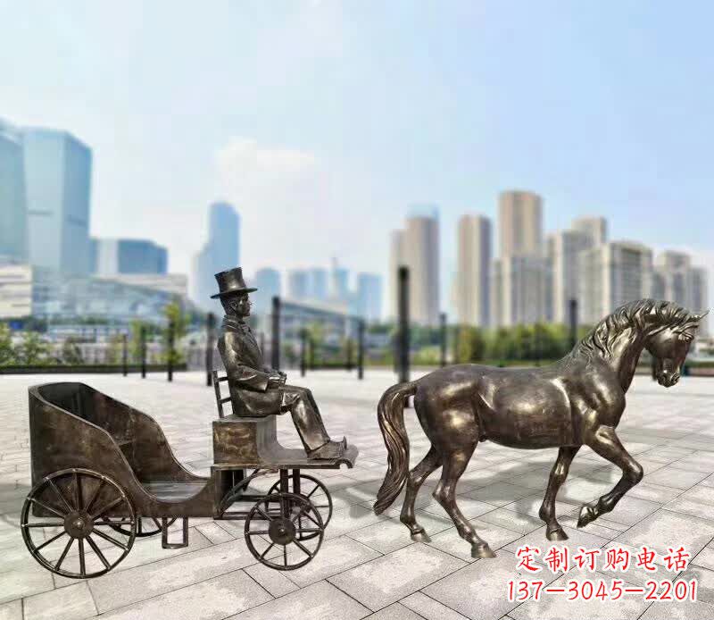 龙岩铸铜广场马车雕塑