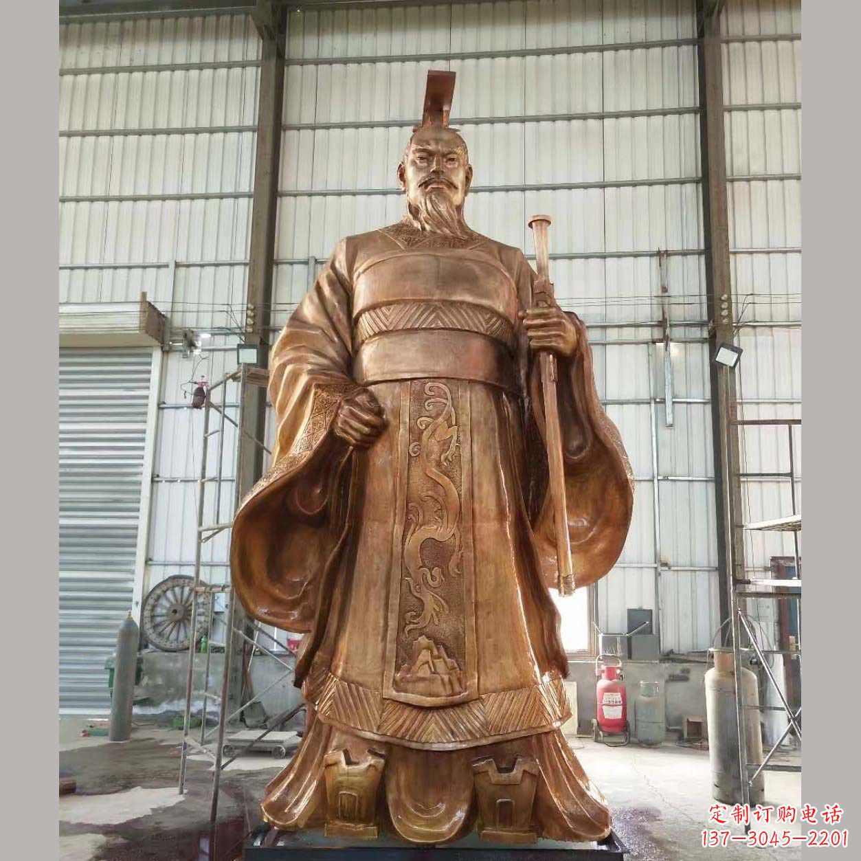 龙岩铸铜汉武帝雕塑