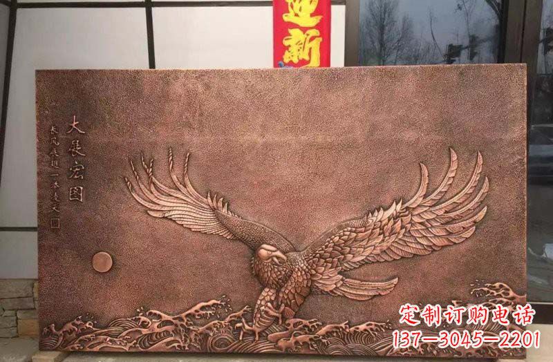 龙岩铸铜老鹰浮雕