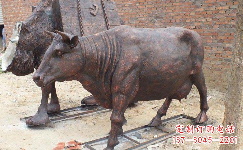 龙岩铸铜奶牛公园动物铜雕