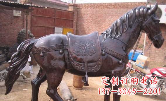 龙岩紫铜马公园铜雕