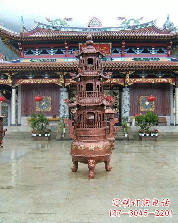 龙岩宗教庙宇香炉铜雕