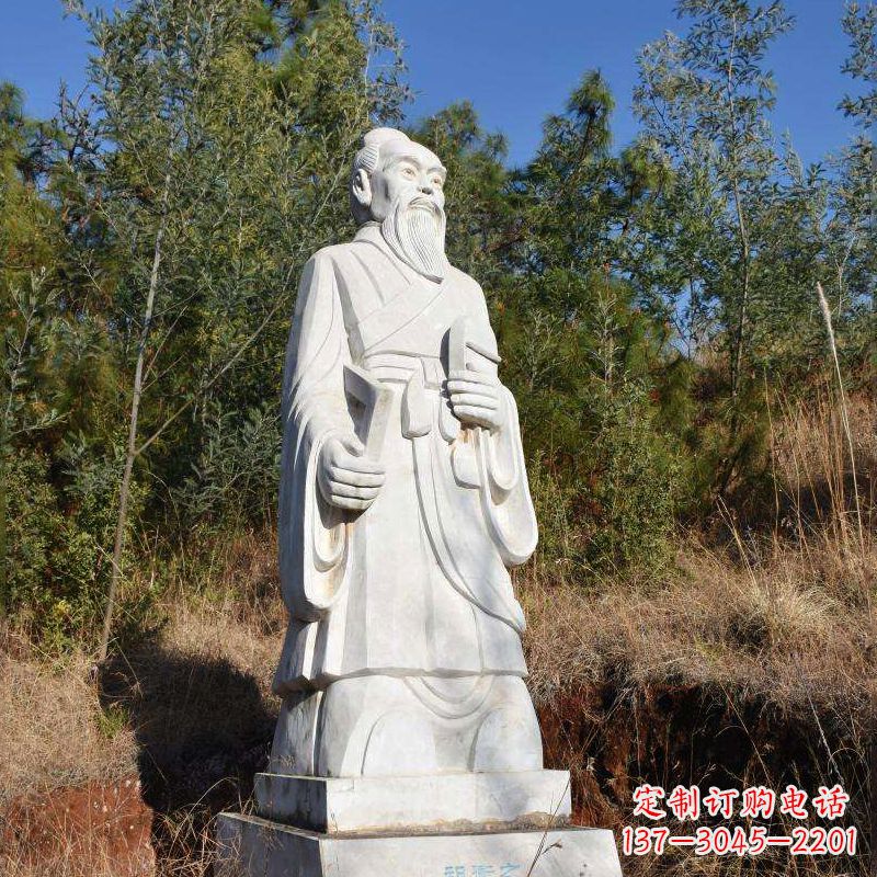 龙岩祖冲之汉白玉石雕像-公园景区中国古代名人雕塑